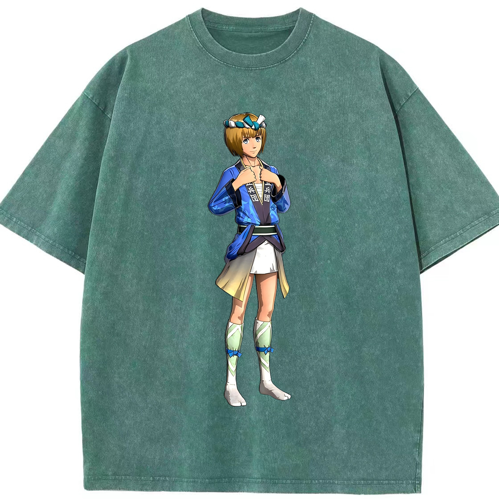 （画像用） 進撃の巨人 アルミン·アルレルト Attack on Titan Armin Arlert 綿100% ヴィンテージ風 半袖Tシャツ（フロントプリント）